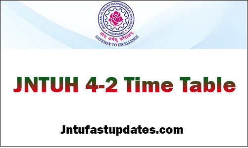 JNTUH B.Tech 4-2 Sem (R16,R15,R13,R09) Regular/Supply Time Tables June 2020